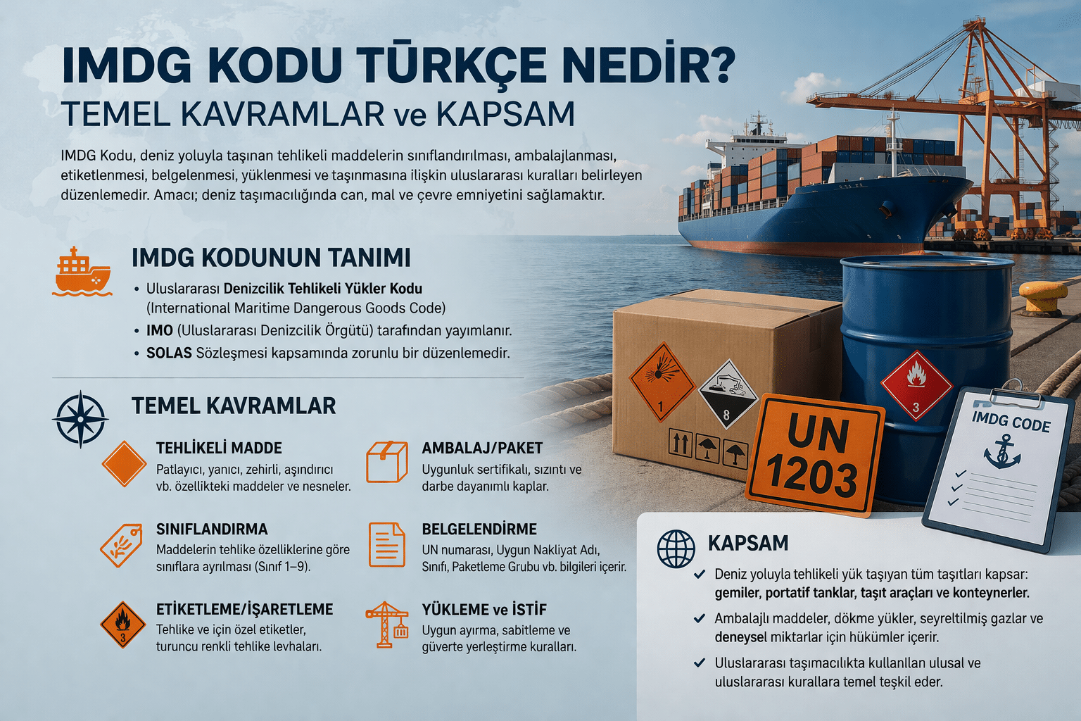 IMDG Code Türkçe Nedir? Temel Kavramlar ve Kapsam